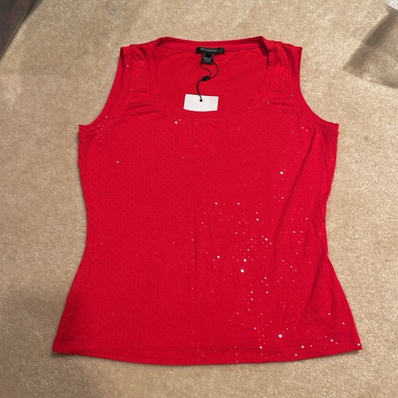 St John red sparkly top NWT. - Picture 2 of 5